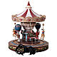 Animated carousel with LED lights and music box, 12x14x16 in s7