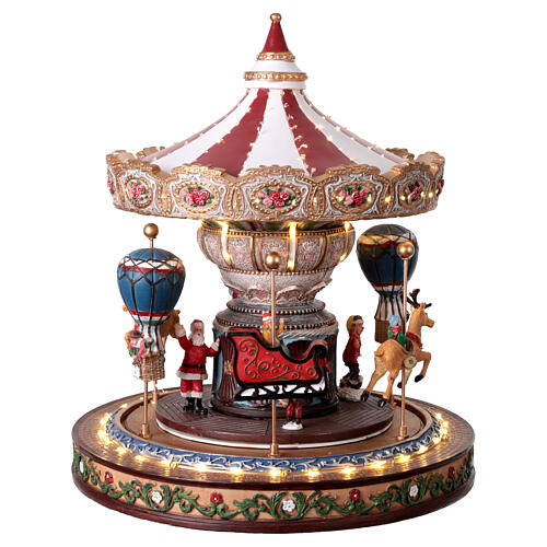 Carillon giostra animata led e musica 30x35x40 cm 4
