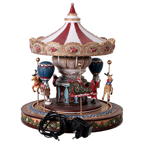 Carillon giostra animata led e musica 30x35x40 cm 5