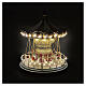 Merry-go-round music box with animated seats, LED lights and music, 10x10x12 in s3