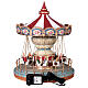 Carillon giostra con seggiolini animata led e musica 25x25x30 cm s3