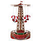 Christmas carousel with animated parachutes, lights, and music, 10x10x18 in s6