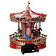 Animated Christmas carousel with horses, lights, and music, 10x10x12 in s6
