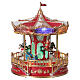 Carrusel con caballos navideño animado luces y música 25x25x30 cm s1