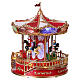 Carrusel con caballos navideño animado luces y música 25x25x30 cm s3