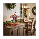 Animated Christmas Horse Carousel with Lights and Music, 25x25x30 cm s2