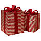 Set of red and gold glitter gift boxes 6pcs s2
