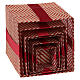 Set of red and gold glitter gift boxes 6pcs s5