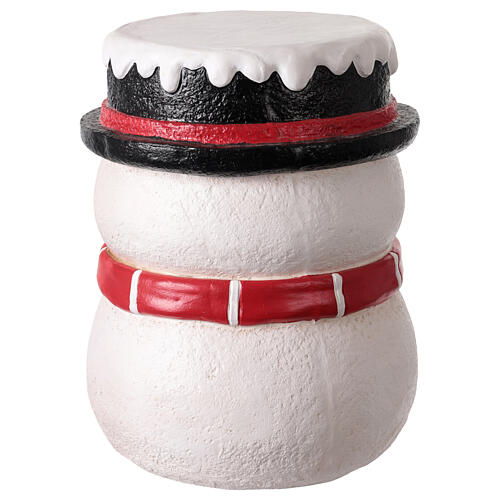 Sgabello pupazzo di neve 35x35x45 cm resina 4