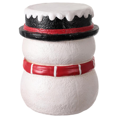 Sgabello pupazzo di neve 35x35x45 cm resina 5