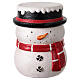 Sgabello pupazzo di neve 35x35x45 cm resina s1