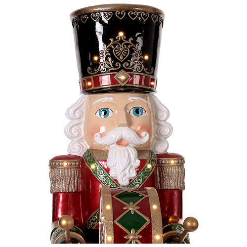 Animated nutcracker with drum, 72 in, fibreglass 5