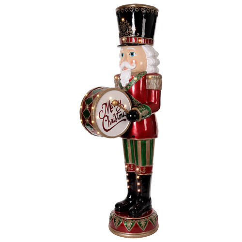 Animated nutcracker with drum, 72 in, fibreglass 6