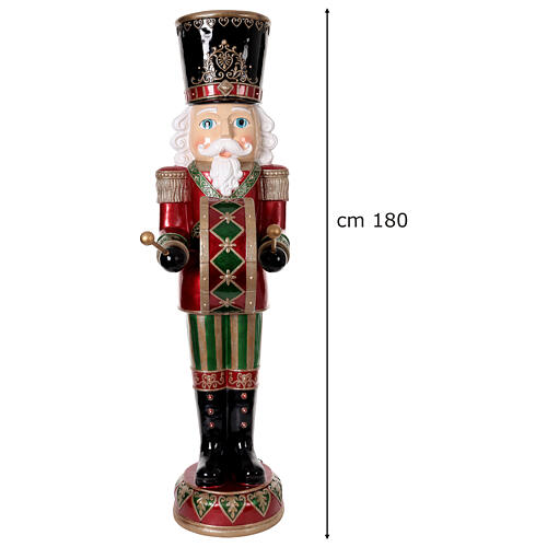 Schiaccianoci con tamburo animato 180 cm vetroresina 3
