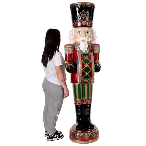 Schiaccianoci con tamburo animato 180 cm vetroresina 16