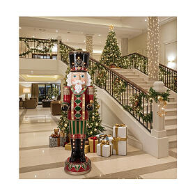 Nutcracker with animated drum 180 cm fiberglass