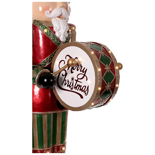 Nutcracker with animated drum 180 cm fiberglass 8