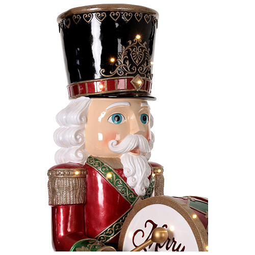 Nutcracker with animated drum 180 cm fiberglass 10