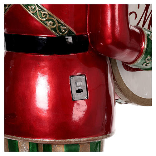 Nutcracker with animated drum 180 cm fiberglass 14