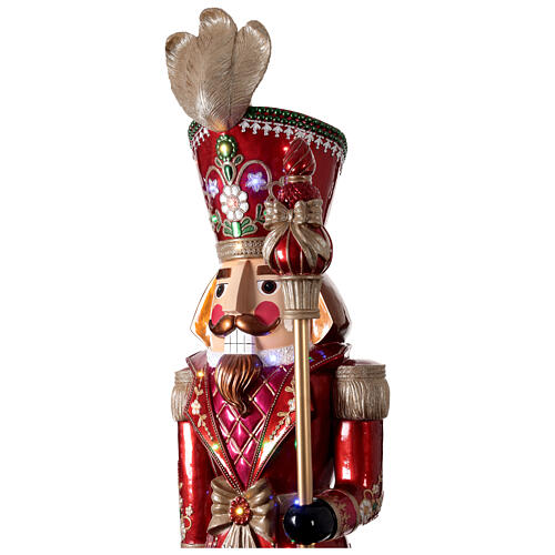 Nutcracker with LED lights pole, 95 in, fibreglass 9