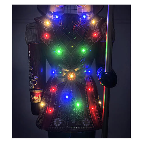 Casse-noisette avec bâton lumières LED 270 cm fibre de verre 15