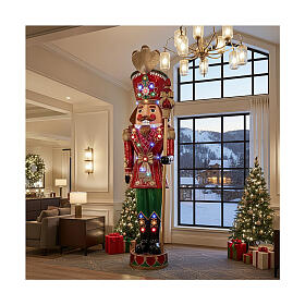 Dziadek do orzechów z atrybutem świateł LED, 270 cm, z włókna szklanego