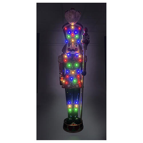 Quebra-nozes com vara de luzes LED 270 cm de fibra de vidro 3