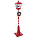 Lampione rosso natalizio movimento neve e pupazzo 180 cm s5