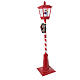 Lampione rosso natalizio movimento neve e pupazzo 180 cm s7