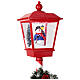 Poste de luz vermelho de Natal movimento neve e boneco 180 cm s4