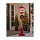 Red Christmas Lamppost with Animated Snow and Snowman, 180 cm s2