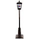 Black Christmas lamppost with snow movement and snowman, 70 in s1