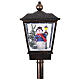 Black Christmas lamppost with snow movement and snowman, 70 in s3