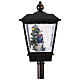Black Christmas lamppost with snow movement and snowman, 70 in s7