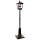 Black Christmas lamppost with snow movement and snowman, 70 in s8