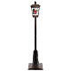 Farol negro y gris con movimiento de nieve y Papá Noel 180 cm s8