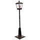 Lampione nero e grigio movimento neve e Babbo Natale 180 cm s3