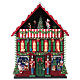 Calendario dell'avvento laboratorio di Babbo Natale animato 40x10x50 cm s1