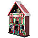 Calendario dell'avvento laboratorio di Babbo Natale animato 40x10x50 cm s4