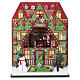 Calendario dell'avvento laboratorio di Babbo Natale animato 40x10x50 cm s1