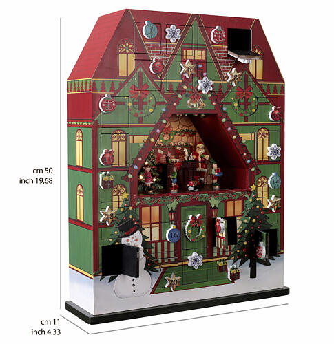 Animated Santa's Workshop Advent Calendar, 40x10x50 cm 3