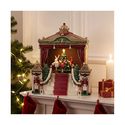 Animated ballet dancers and nutcracker theater, 14x12x16 in 2