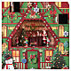 Calendario dell'avvento negozio di giocattoli Babbo Natale animato 40x15x55 cm s2