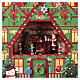 Calendario dell'avvento negozio di giocattoli Babbo Natale animato 40x15x55 cm s3