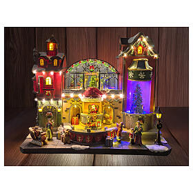 Casa di Babbo Natale animata 50x30x40 cm