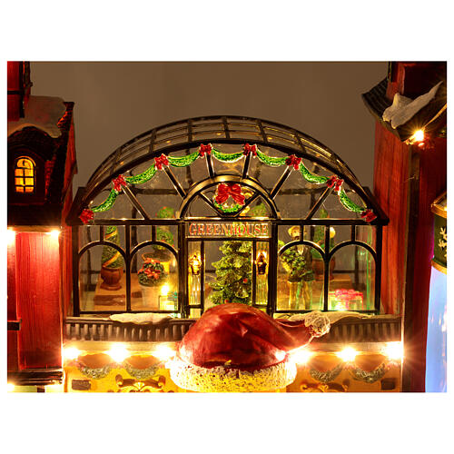 Casa di Babbo Natale animata 50x30x40 cm 4