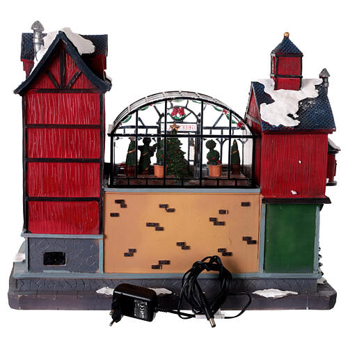 Casa di Babbo Natale animata 50x30x40 cm 6