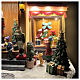 „Weihnachtsladen mit Weihnachtsmann“ – animiert mit Musik und Bewegung, 45 × 25 × 40 cm s5