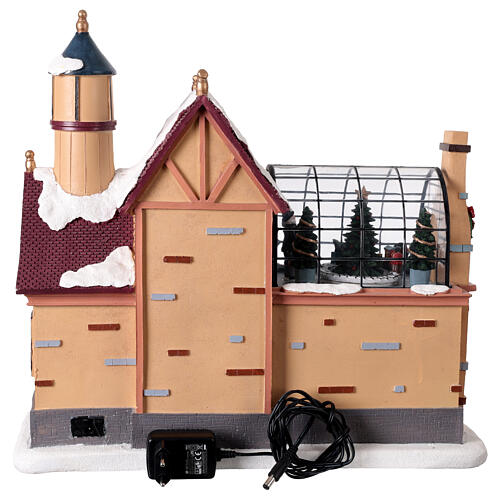 Negozio Babbo Natale animato 45x25x40 cm 8
