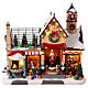 Negozio Babbo Natale animato 45x25x40 cm s1